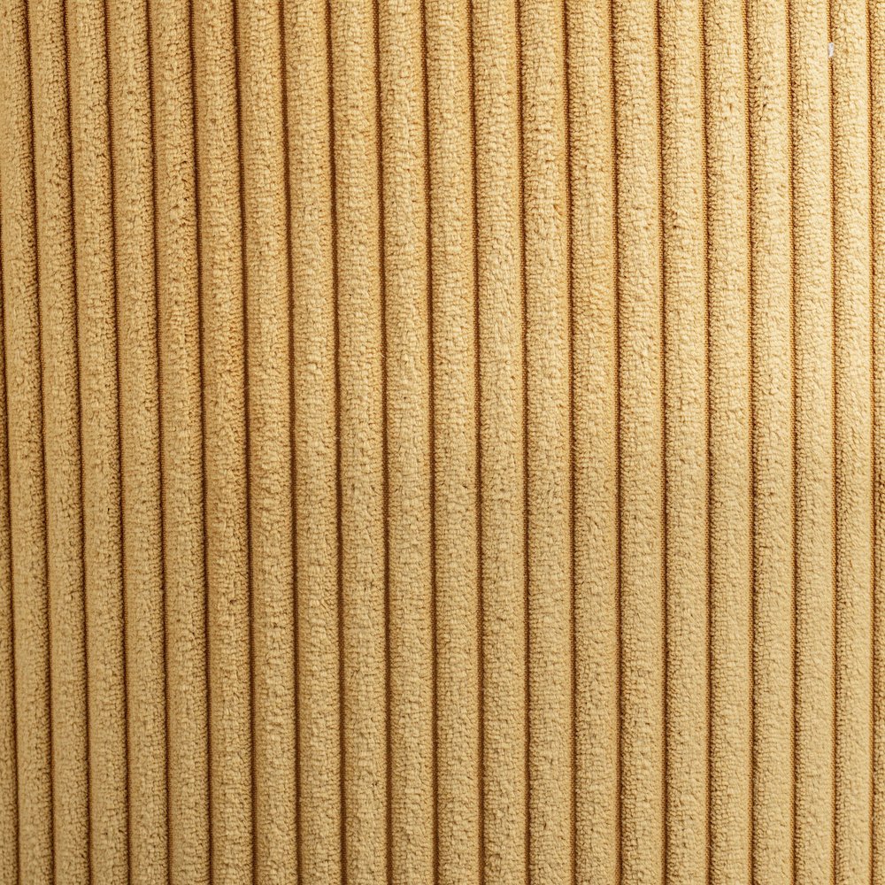 Roy Yellow Microsuede Fabric Ottoman/Stool. Picture 5