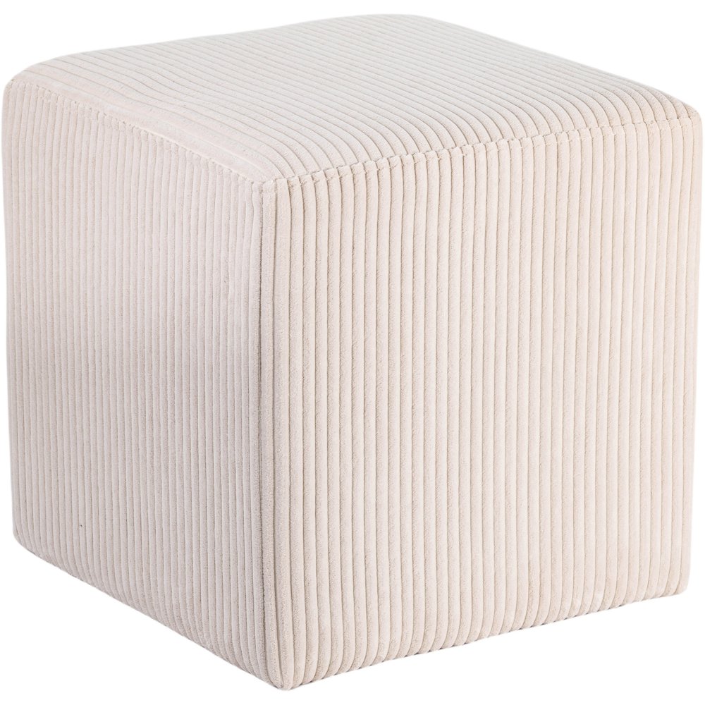 Roy Beige Microsuede Fabric Ottoman/Stool. Picture 2