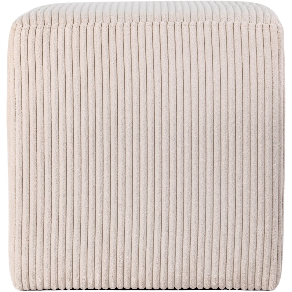 Roy Beige Microsuede Fabric Ottoman/Stool. Picture 4