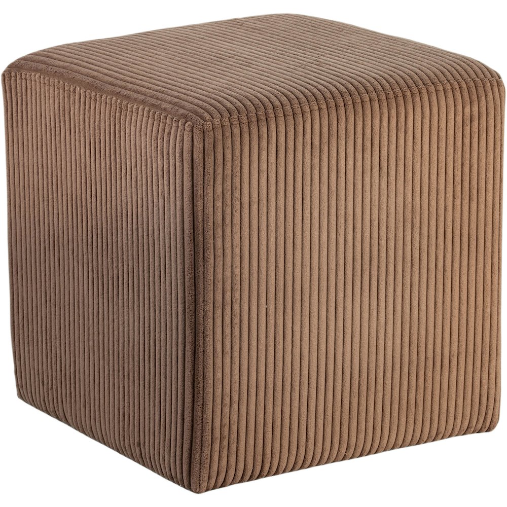 Roy Brown Microsuede Fabric Ottoman/Stool. Picture 2