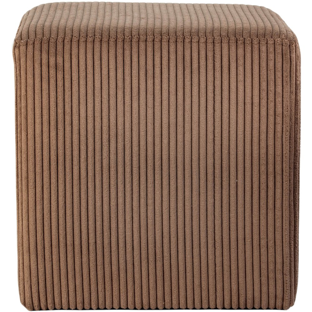Roy Brown Microsuede Fabric Ottoman/Stool. Picture 4