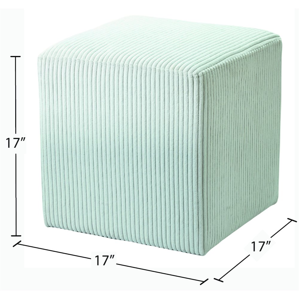 Roy Cream Microsuede Fabric Ottoman/Stool. Picture 7