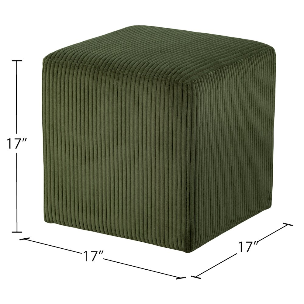Roy Green Microsuede Fabric Ottoman/Stool. Picture 7