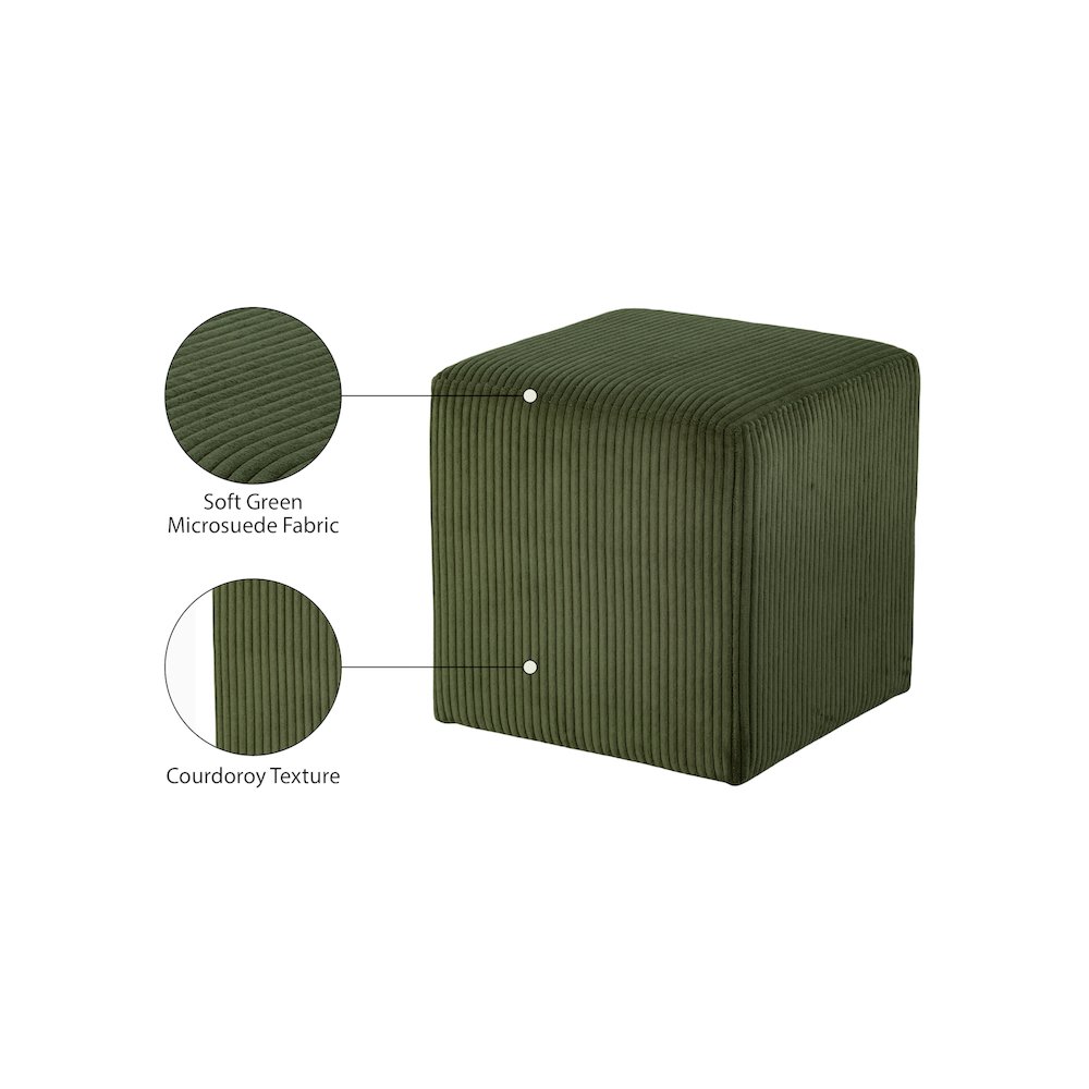 Roy Green Microsuede Fabric Ottoman/Stool. Picture 8