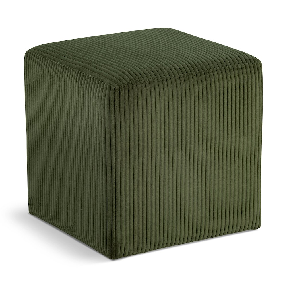 Roy Green Microsuede Fabric Ottoman/Stool. Picture 1