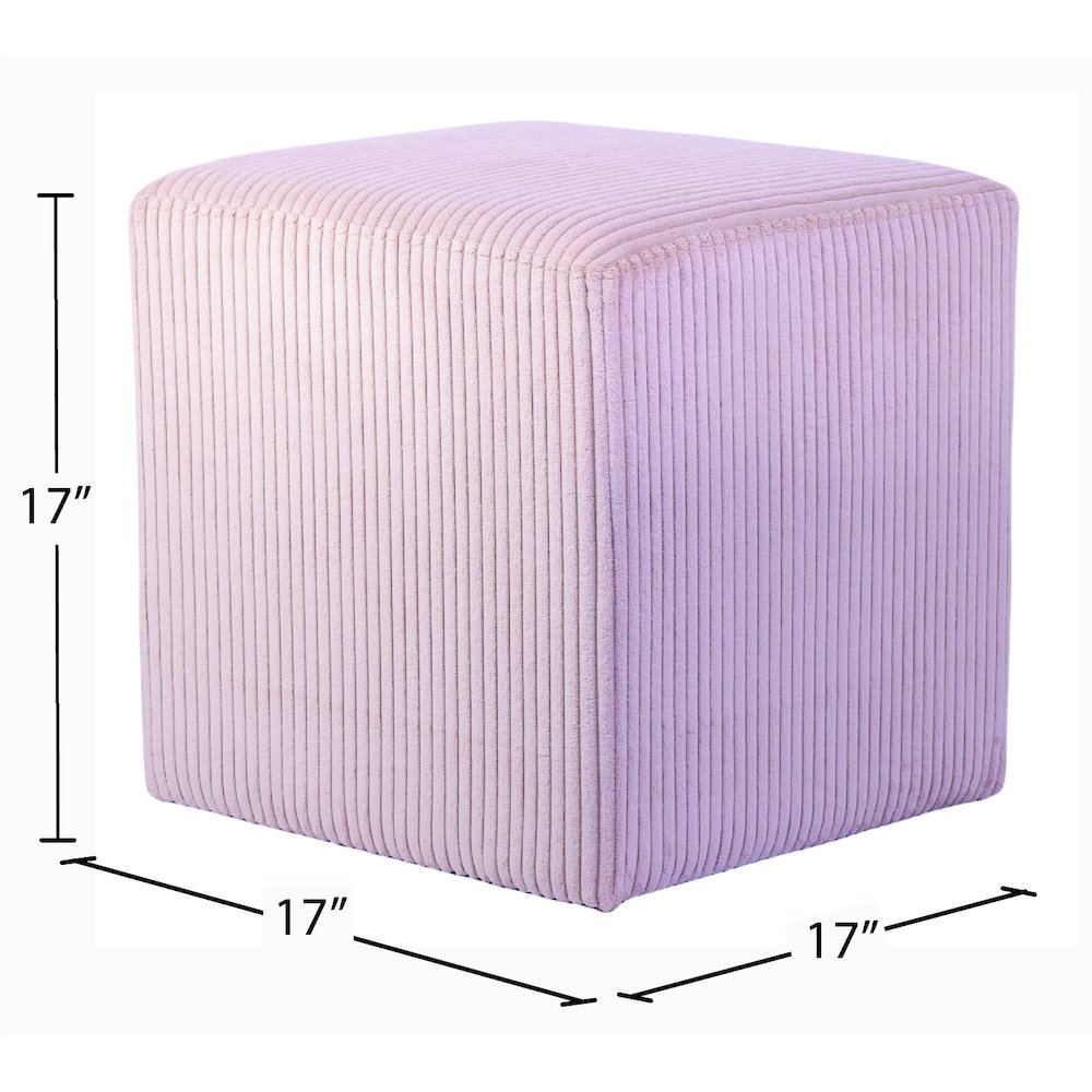 Roy Pink Microsuede Fabric Ottoman/Stool. Picture 7