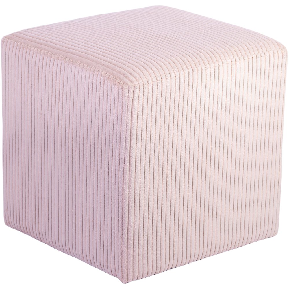 Roy Pink Microsuede Fabric Ottoman/Stool. Picture 2