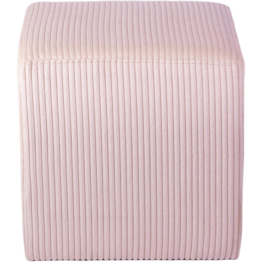 Roy Pink Microsuede Fabric Ottoman/Stool. Picture 3