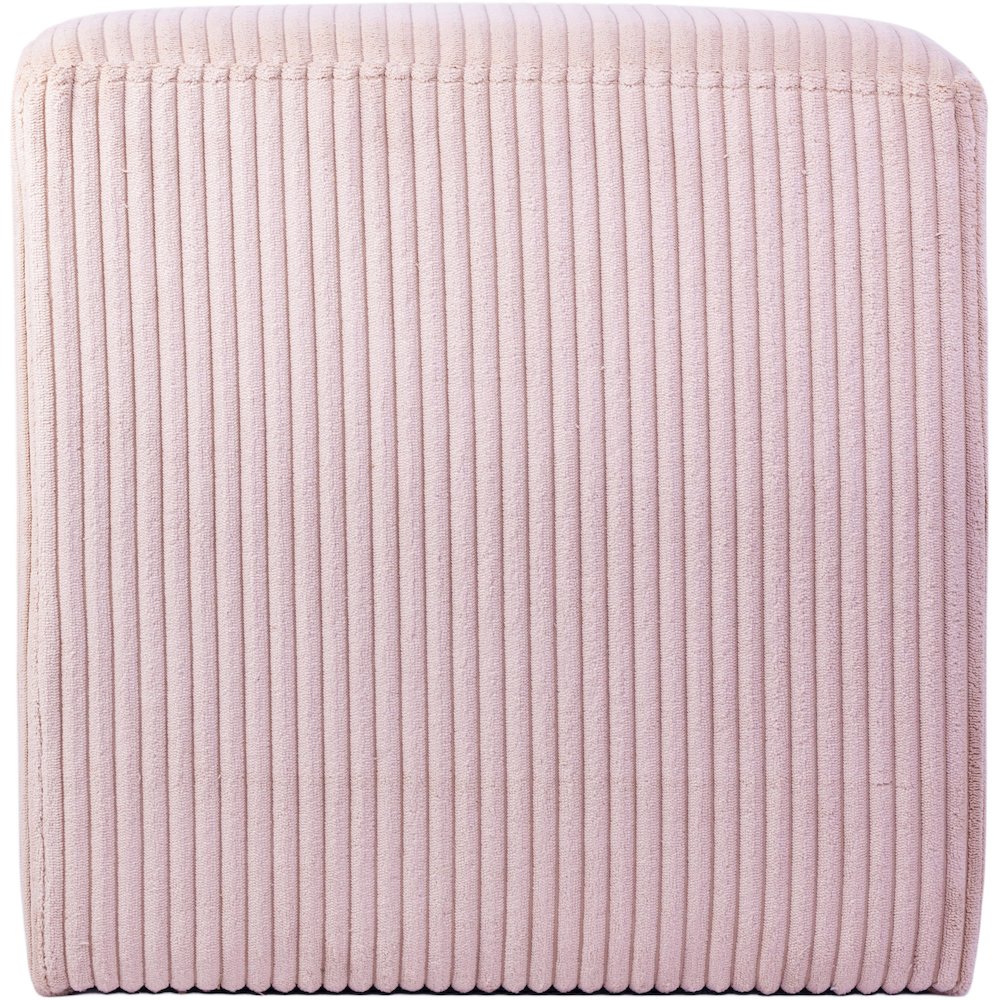 Roy Pink Microsuede Fabric Ottoman/Stool. Picture 4