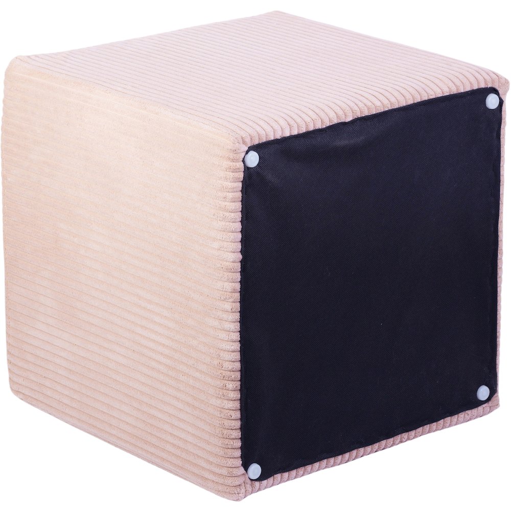 Roy Pink Microsuede Fabric Ottoman/Stool. Picture 6