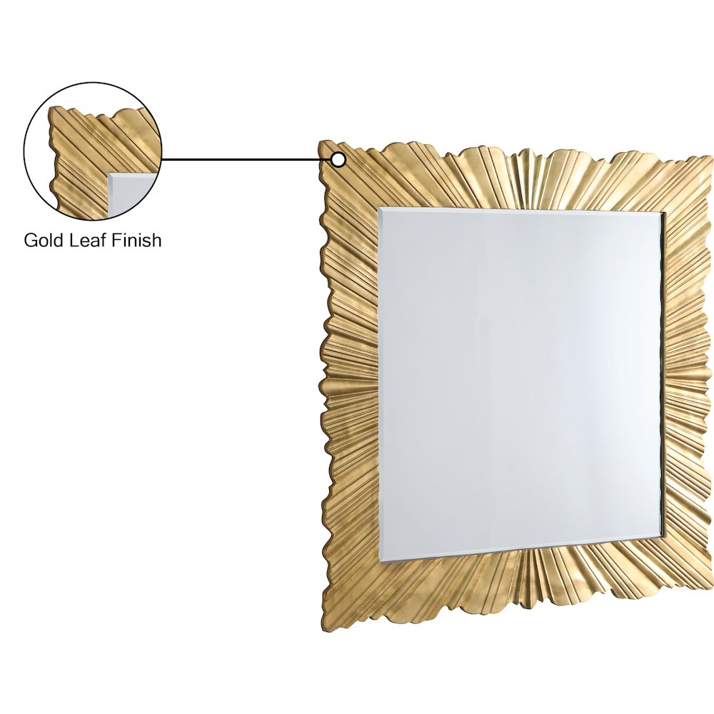 Golda Gold Leaf Mirror. Picture 4