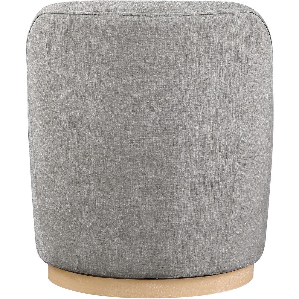 Clarita Light Grey Chenille Fabric Swivel Accent Chair. Picture 2