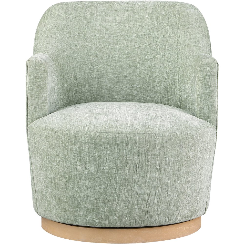 Clarita Mint Chenille Fabric Swivel Accent Chair. Picture 3