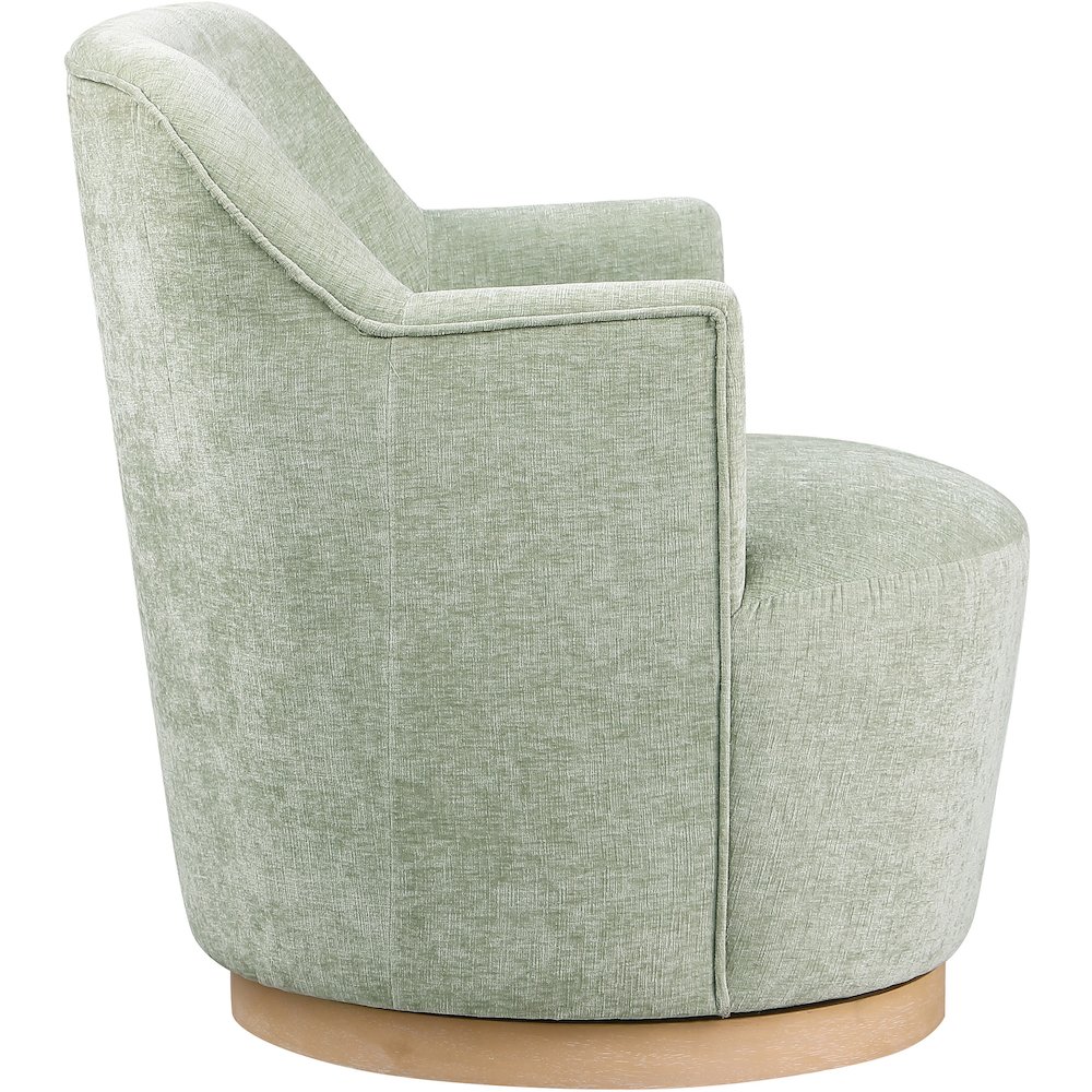 Clarita Mint Chenille Fabric Swivel Accent Chair. Picture 4