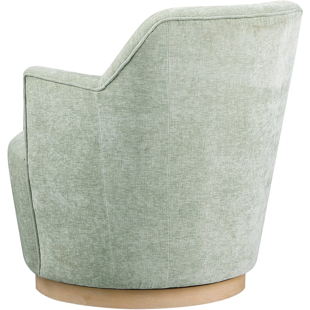 Clarita Mint Chenille Fabric Swivel Accent Chair. Picture 5