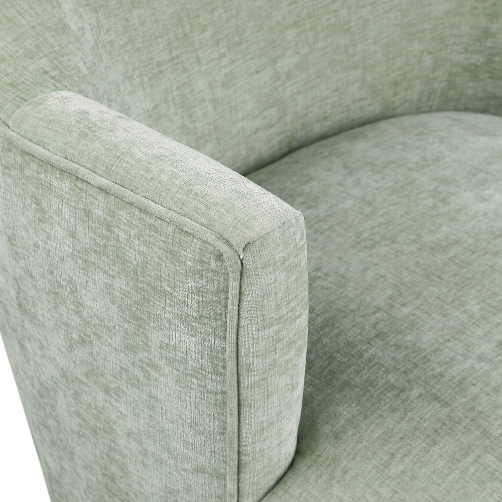 Clarita Mint Chenille Fabric Swivel Accent Chair. Picture 6