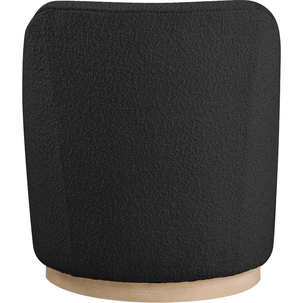 Clarita Black Boucle Fabric Swivel Accent Chair. Picture 2