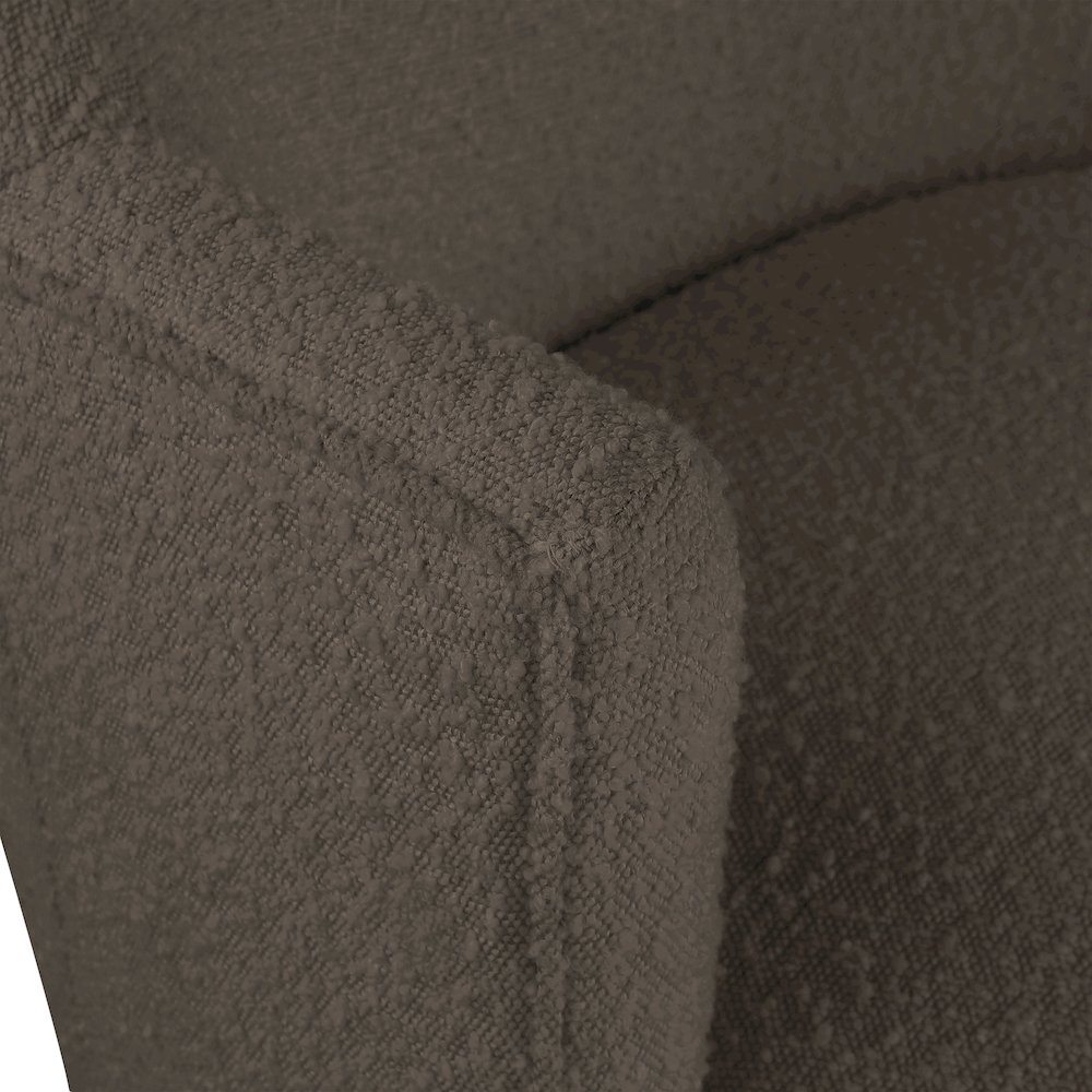 Clarita Brown Boucle Fabric Swivel Accent Chair. Picture 6