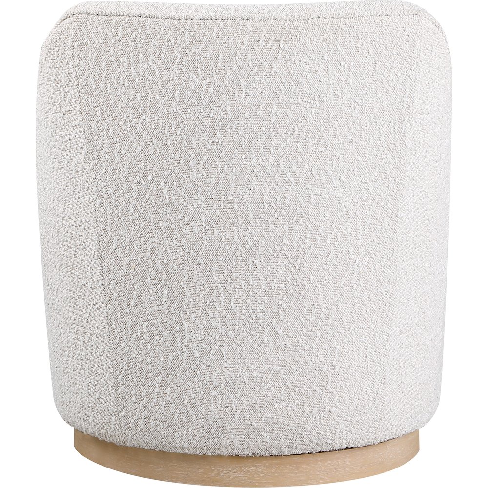 Clarita Cream Boucle Fabric Swivel Accent Chair. Picture 2