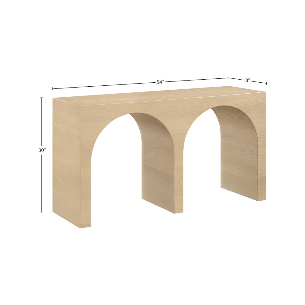 June White Oak Console Table. Picture 9