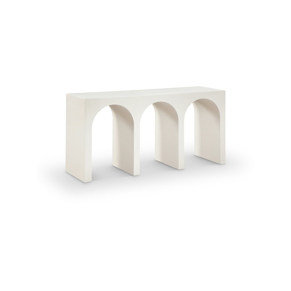 June Cream Oak Console Table. Picture 1