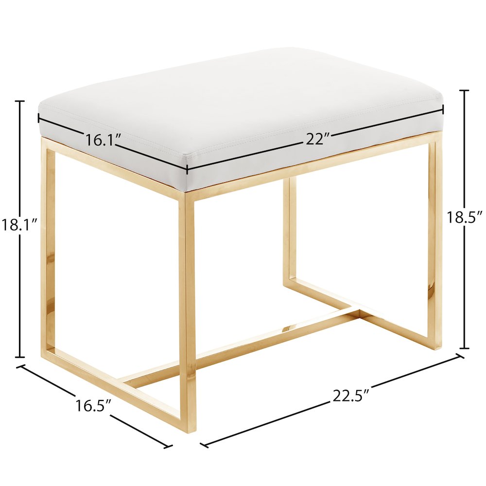 Monroe Gold Ottoman / Stool. Picture 2