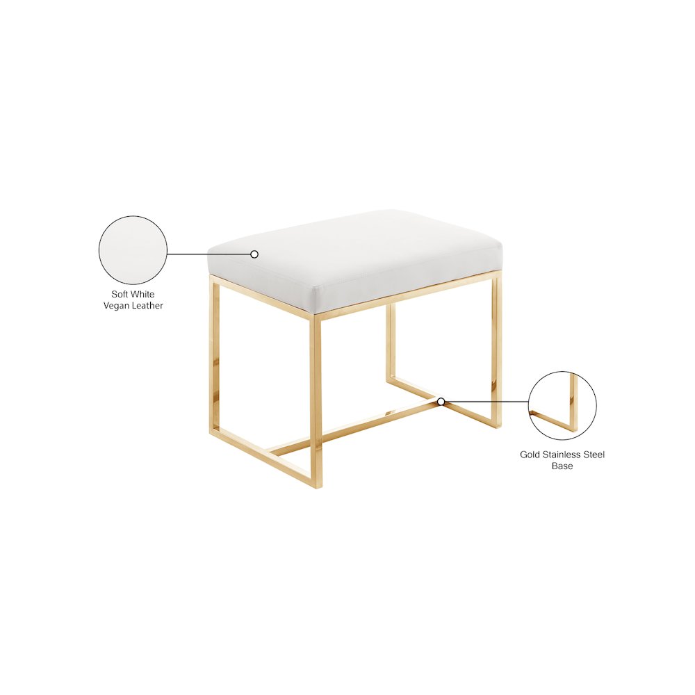 Monroe Gold Ottoman / Stool. Picture 3