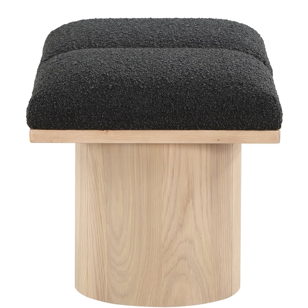 Pavilion Black Boucle Fabric Bench. Picture 3