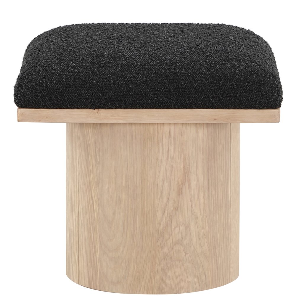 Pavilion Black Boucle Fabric Bench/Stool. Picture 2