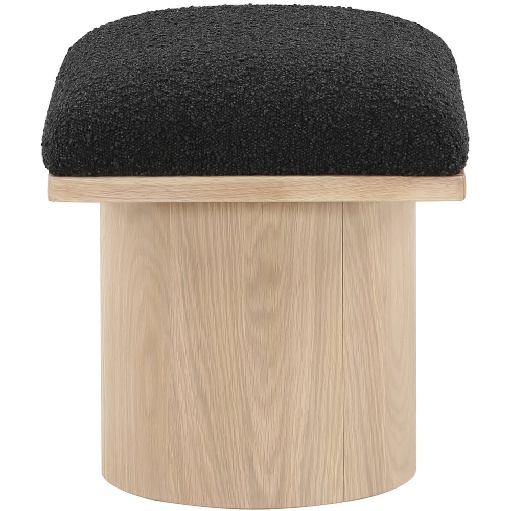 Pavilion Black Boucle Fabric Bench/Stool. Picture 3
