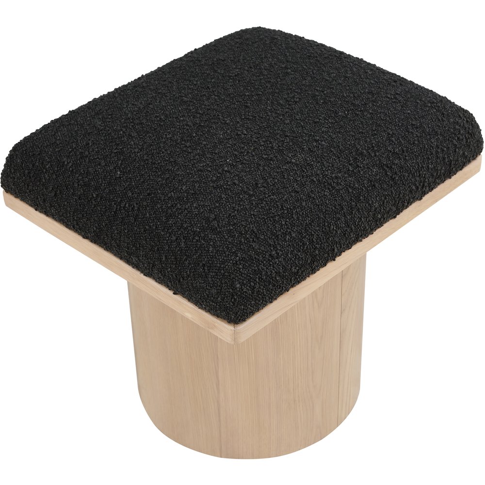 Pavilion Black Boucle Fabric Bench/Stool. Picture 4