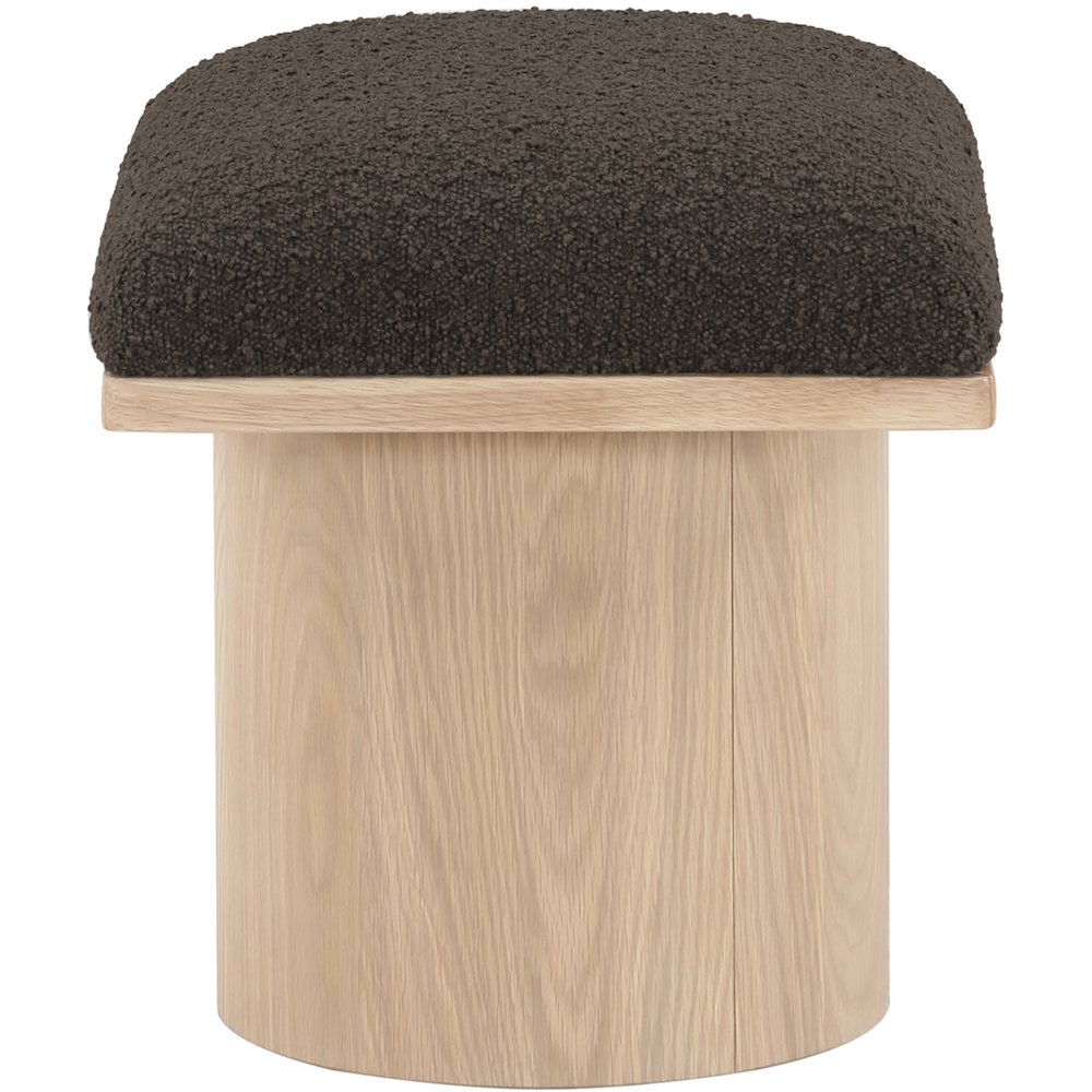 Pavilion Brown Boucle Fabric Bench/Stool. Picture 3