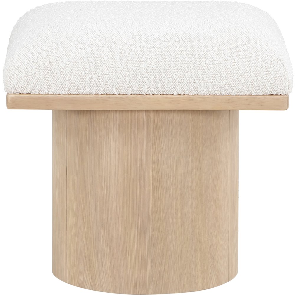 Pavilion Cream Boucle Fabric Bench/Stool. Picture 2