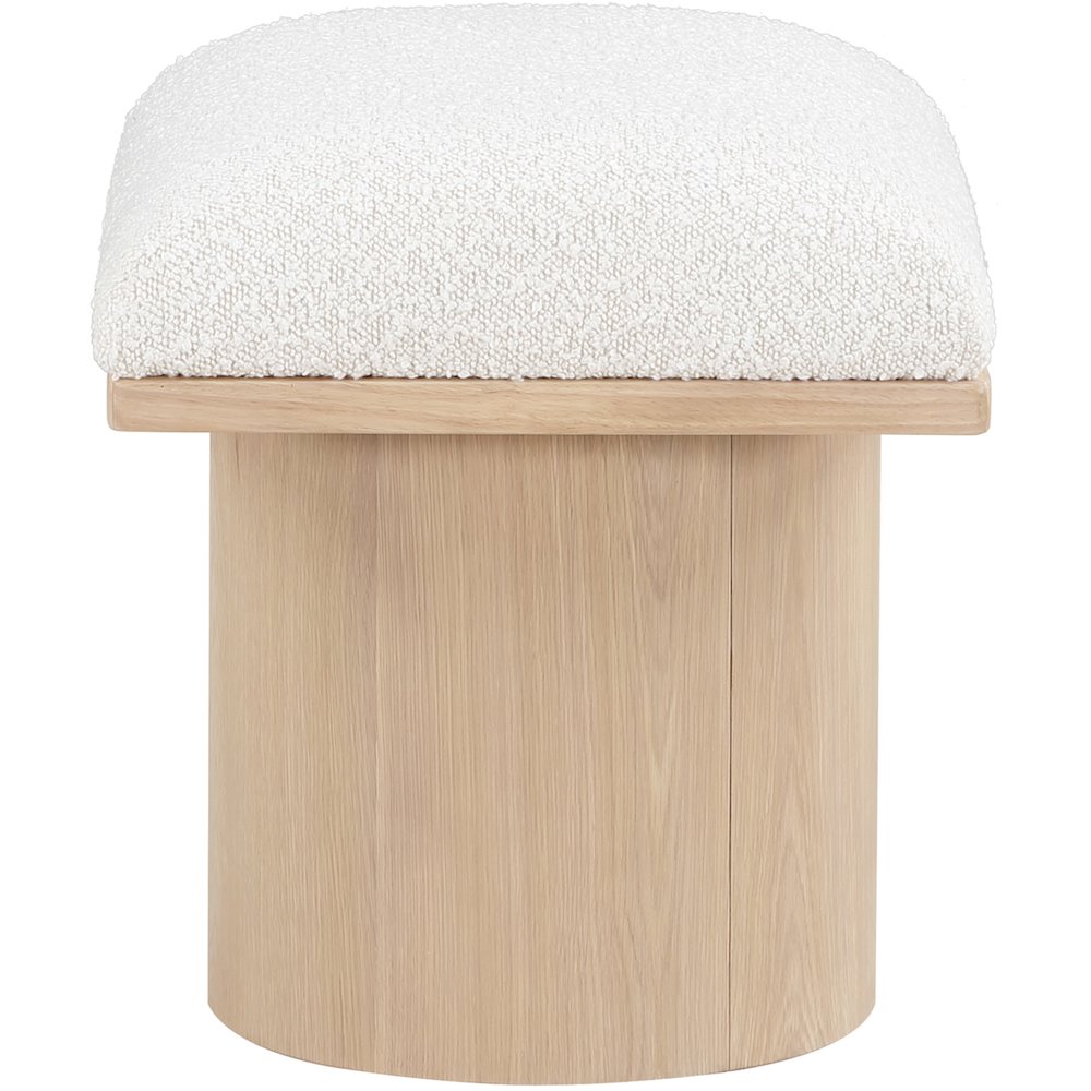 Pavilion Cream Boucle Fabric Bench/Stool. Picture 3