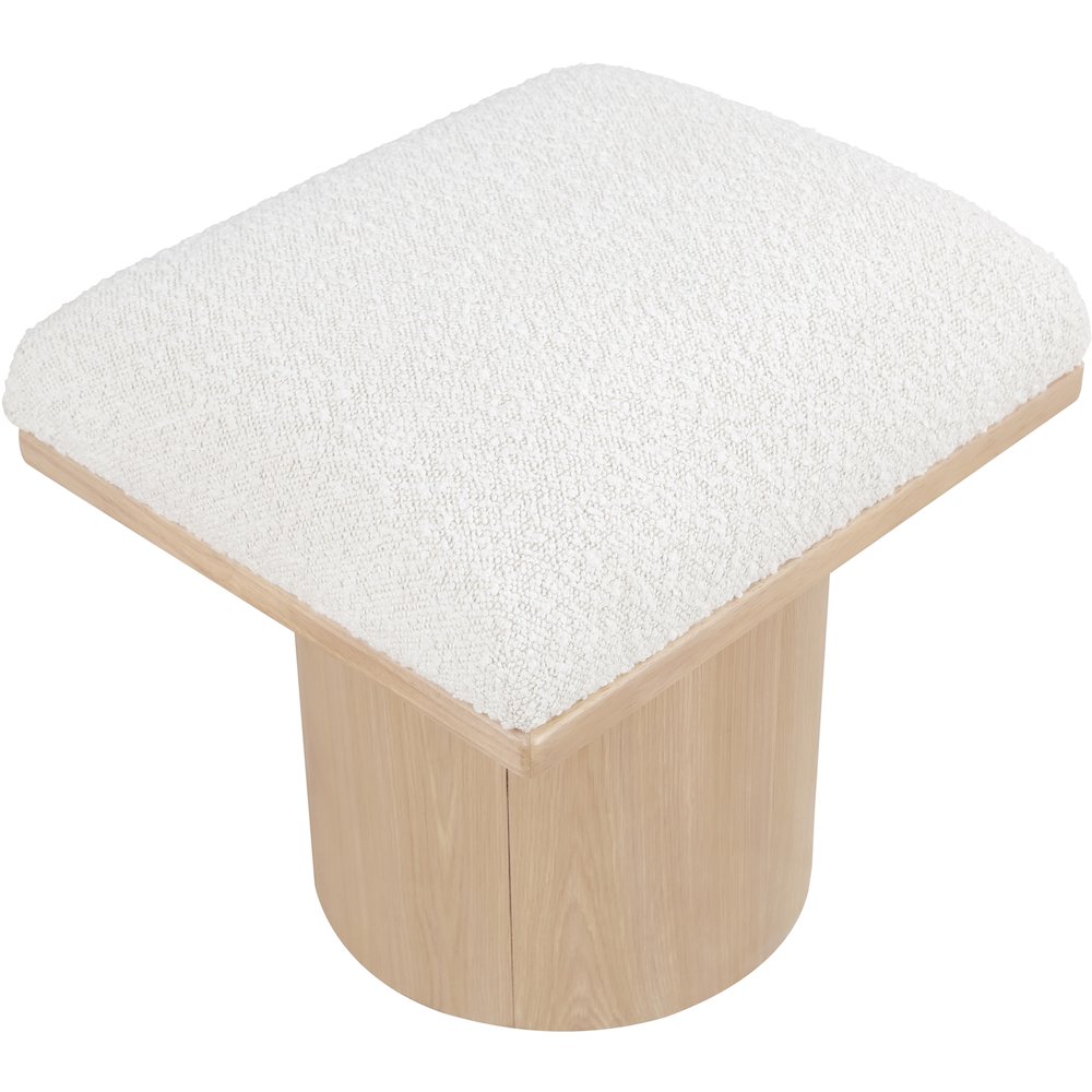 Pavilion Cream Boucle Fabric Bench/Stool. Picture 4