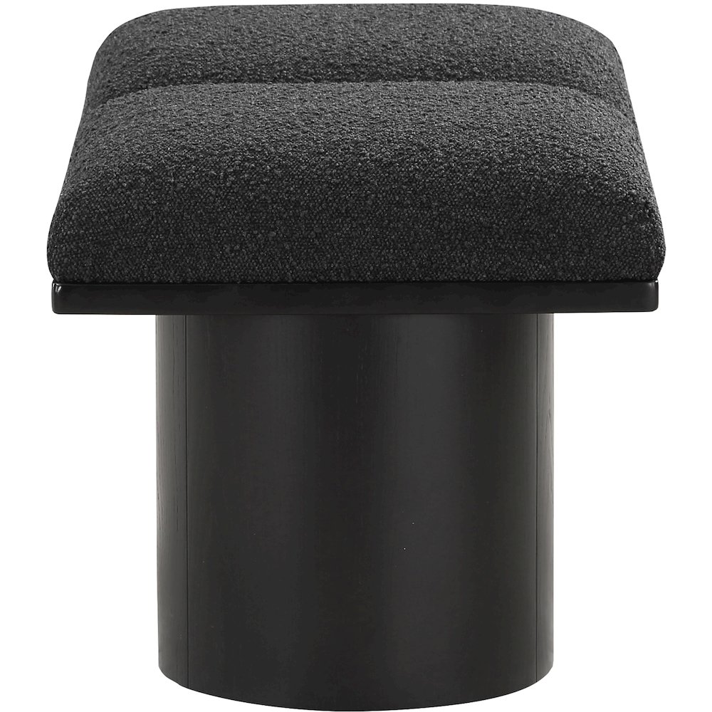 Pavilion Black Boucle Fabric Bench. Picture 3