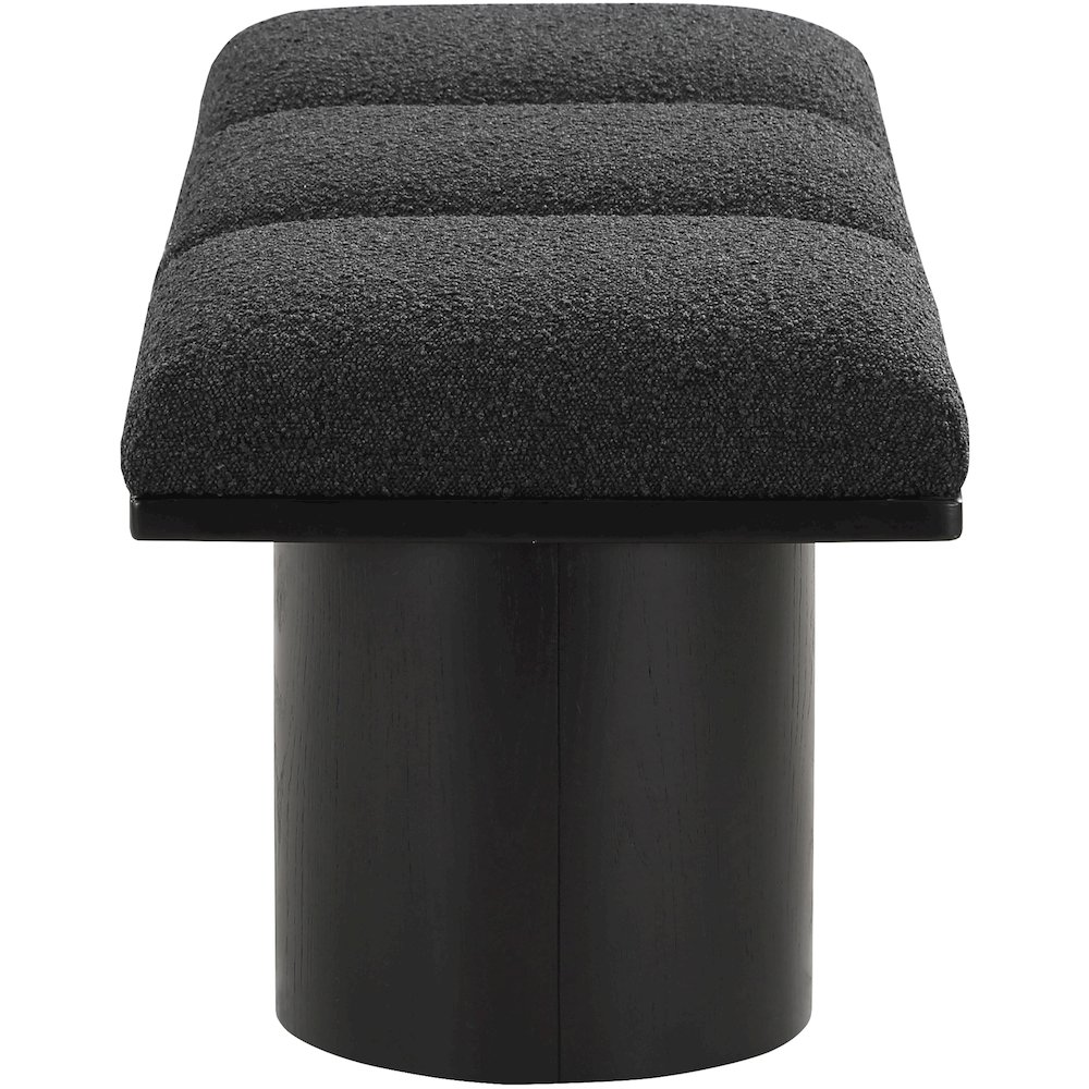 Pavilion Black Boucle Fabric Bench. Picture 3
