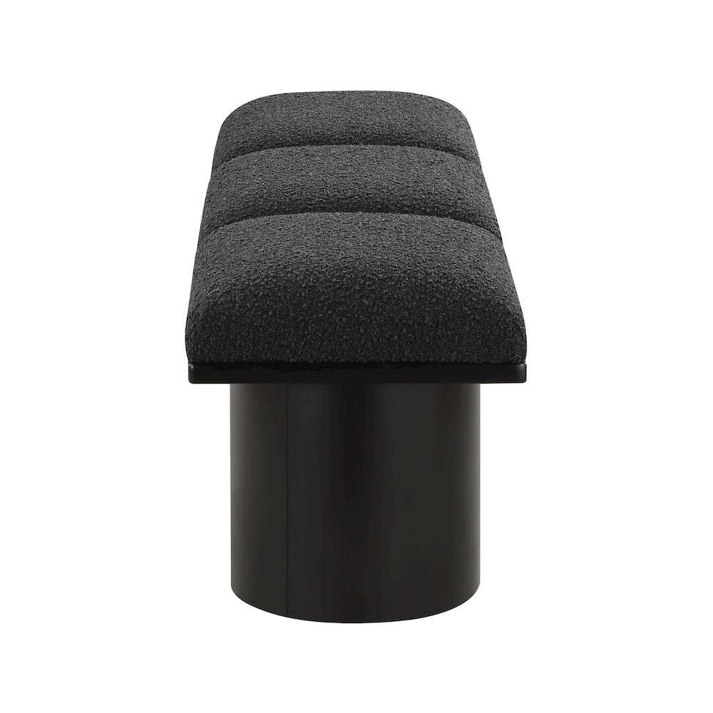 Pavilion Black Boucle Fabric Bench. Picture 3