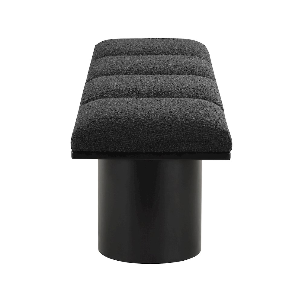 Pavilion Black Boucle Fabric Bench. Picture 3