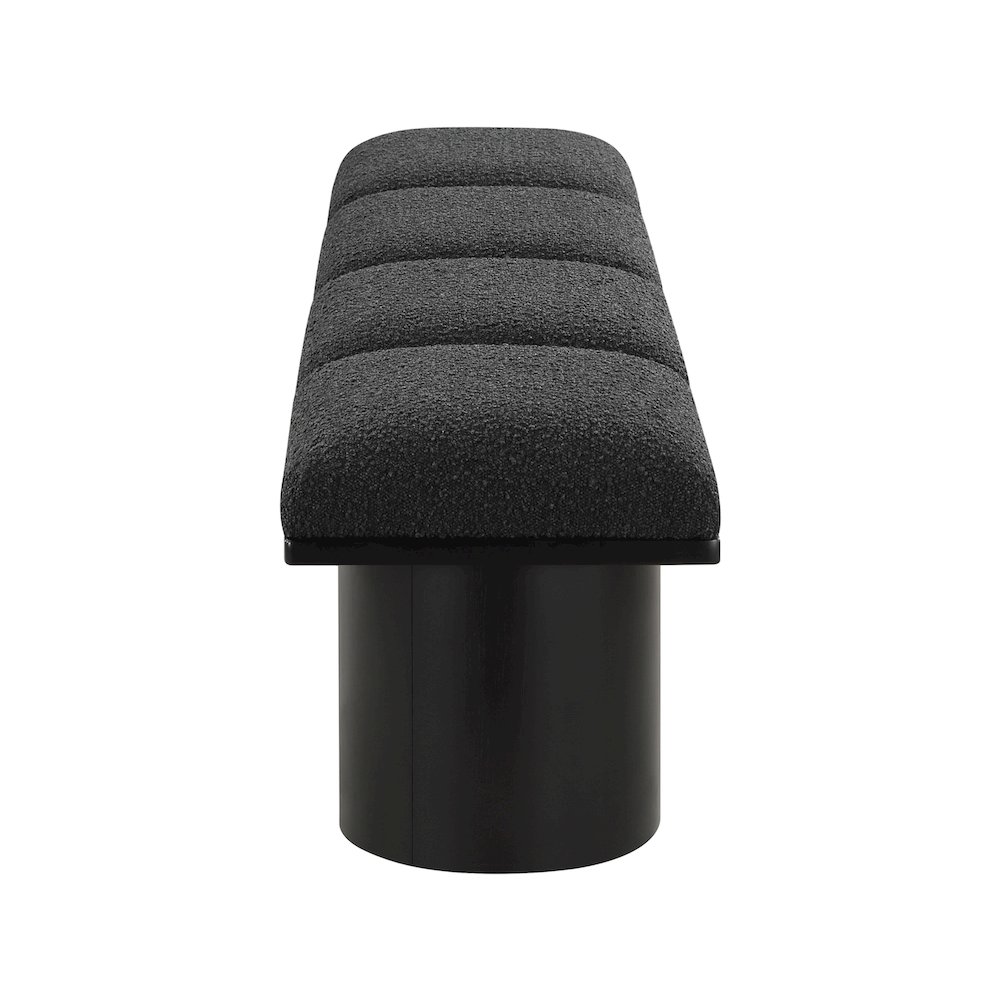 Pavilion Black Boucle Fabric Bench. Picture 3