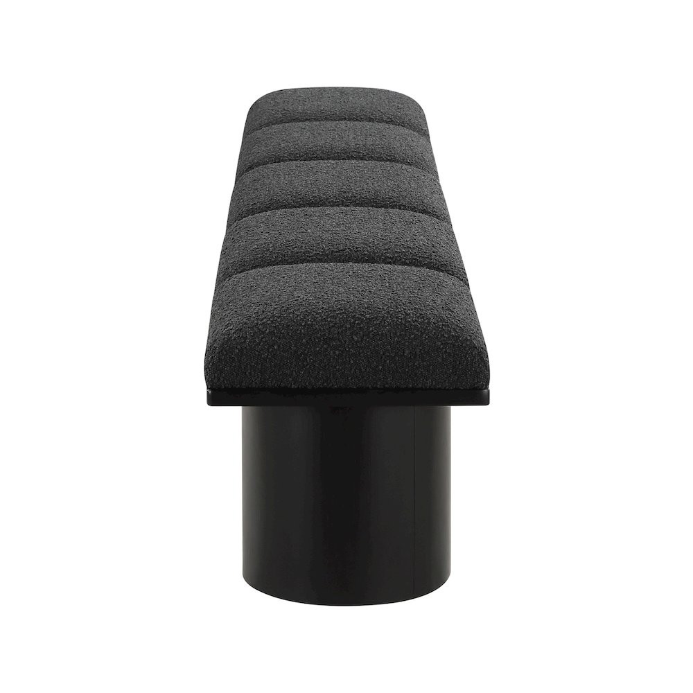 Pavilion Black Boucle Fabric Bench. Picture 3