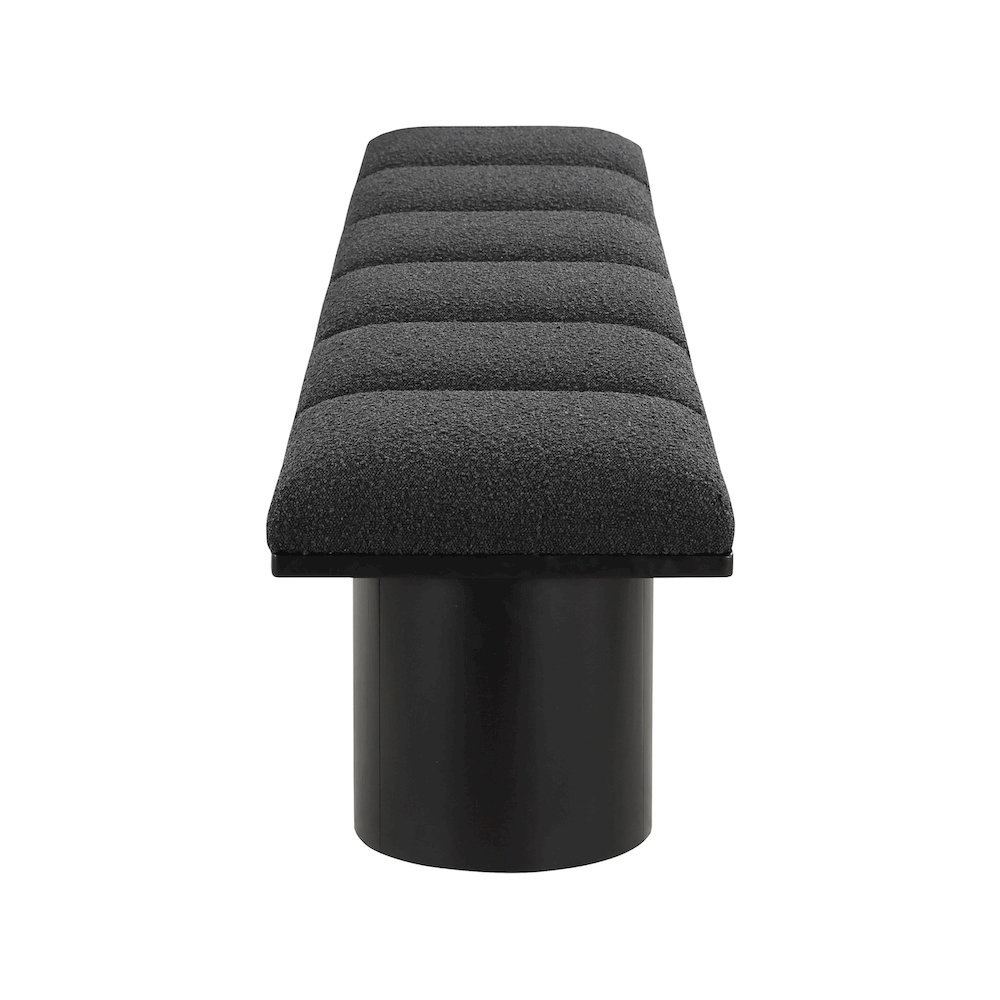Pavilion Black Boucle Fabric Bench. Picture 3