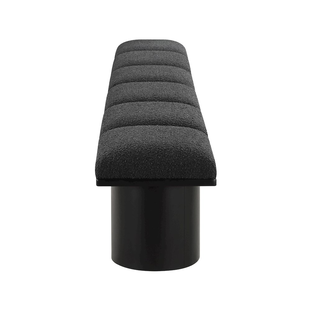 Pavilion Black Boucle Fabric Bench. Picture 3