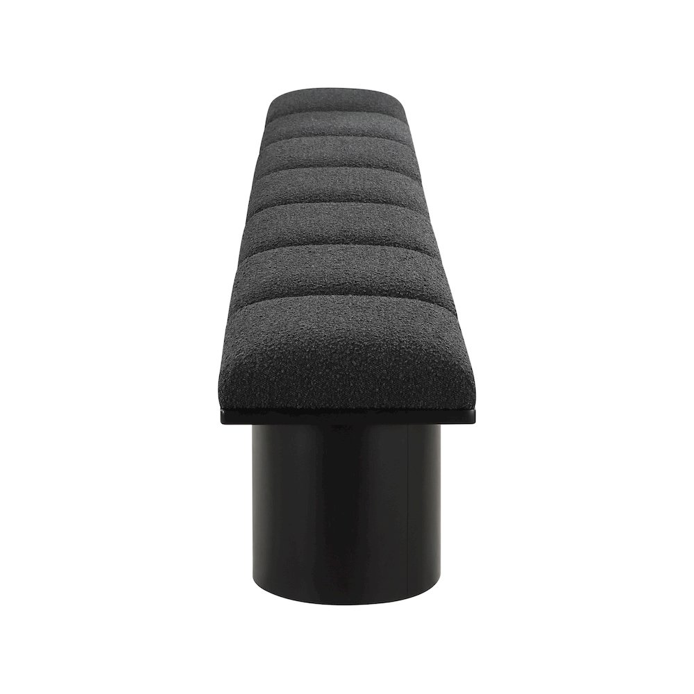 Pavilion Black Boucle Fabric Bench. Picture 3