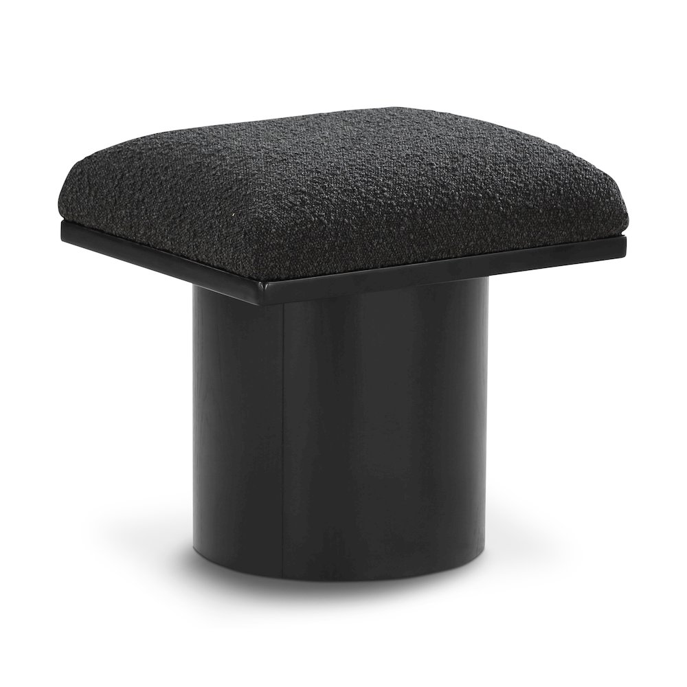 Pavilion Black Boucle Fabric Bench/Stool. Picture 1