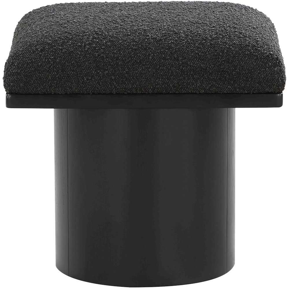 Pavilion Black Boucle Fabric Bench/Stool. Picture 2