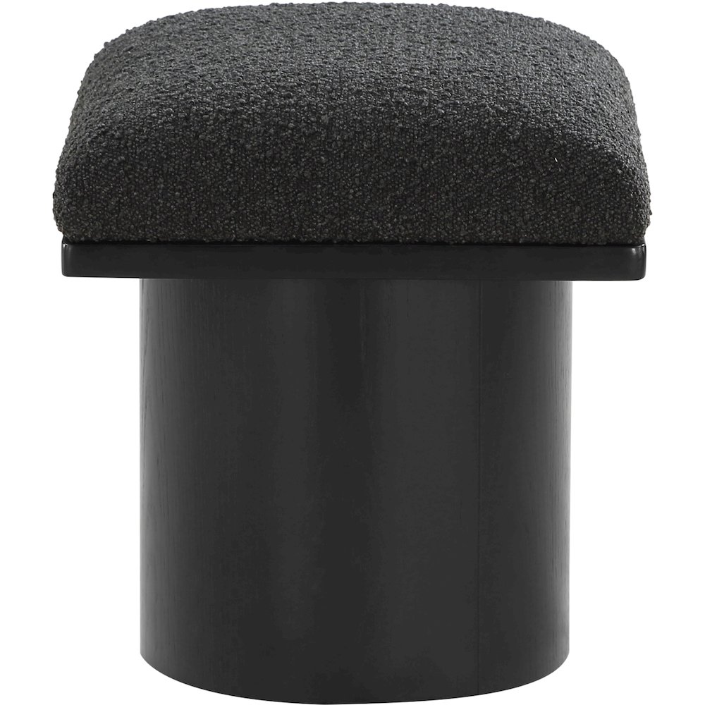Pavilion Black Boucle Fabric Bench/Stool. Picture 3