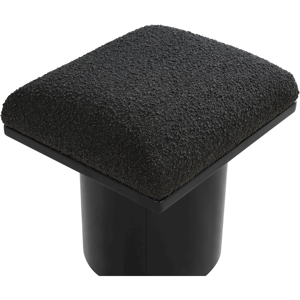 Pavilion Black Boucle Fabric Bench/Stool. Picture 4
