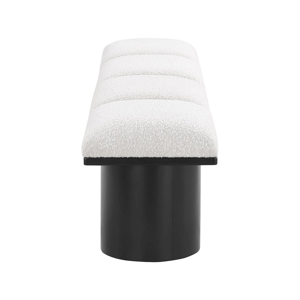 Pavilion Cream Boucle Fabric Bench. Picture 3