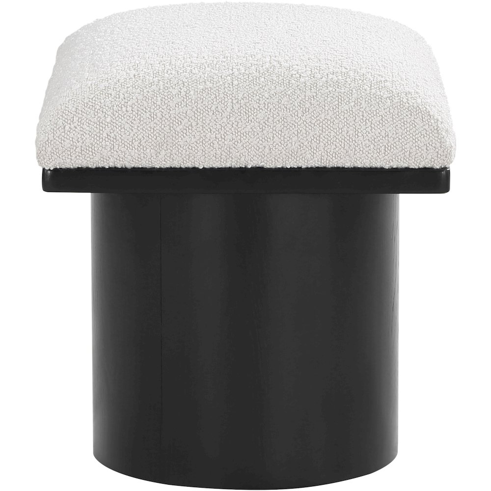 Pavilion Cream Boucle Fabric Bench/Stool. Picture 3